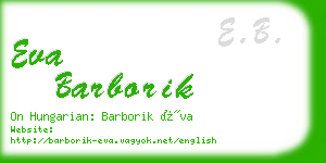 eva barborik business card